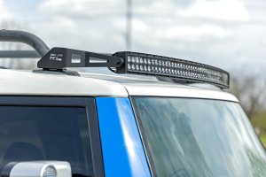 LED Light Bar - Rough Country - 50 Inch Black Series, Curved, Dual Row - Black